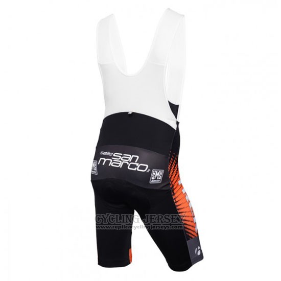 2016 Cycling Jersey Trek Selle San Marco Black and Orange Short Sleeve and Bib Short